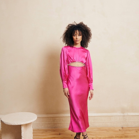 JANET CUT WORK EMBELLISHED DRESS - Picture 3 of 3